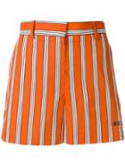 Msgm Casual Striped Shorts - Yellow & Orange