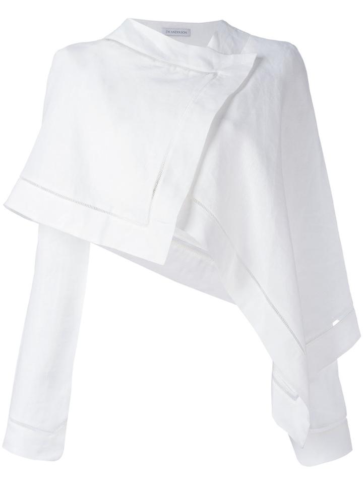 J.w.anderson Openwork Cape, Size: 10, White, Linen/flax