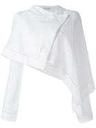 J.w.anderson Openwork Cape, Size: 10, White, Linen/flax