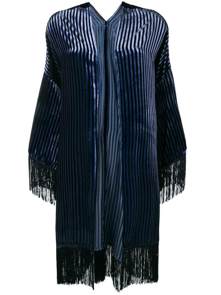 Antonelli Striped Velvet Jacket - Blue