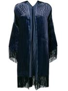 Antonelli Striped Velvet Jacket - Blue