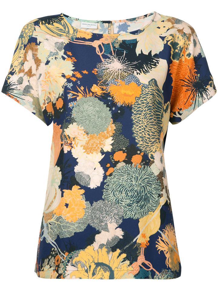 Dries Van Noten - 'cloke' Top - Women - Viscose - 44, Women's, Yellow/orange, Viscose