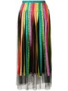 Gucci Rhinestone Rainbow Skirt - Black