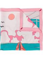 Cha Val Milano Santa Monica Printed Scarf - Pink