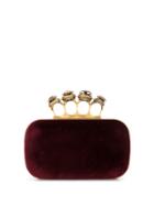 Alexander Mcqueen Knuckle Duster Clutch Bag - Red