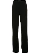Jonathan Simkhai Tailored Straight Trousers, Women's, Size: 2, Black, Acetate/viscose/spandex/elastane