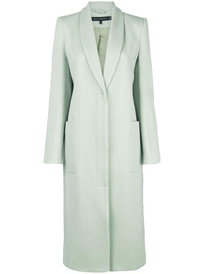 Sally Lapointe Single-breasted Shawl-lapel Coat - Green