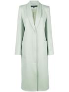 Sally Lapointe Single-breasted Shawl-lapel Coat - Green