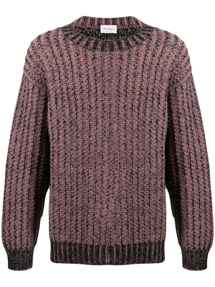 Salvatore Ferragamo Chunky Knit Jumper - Pink