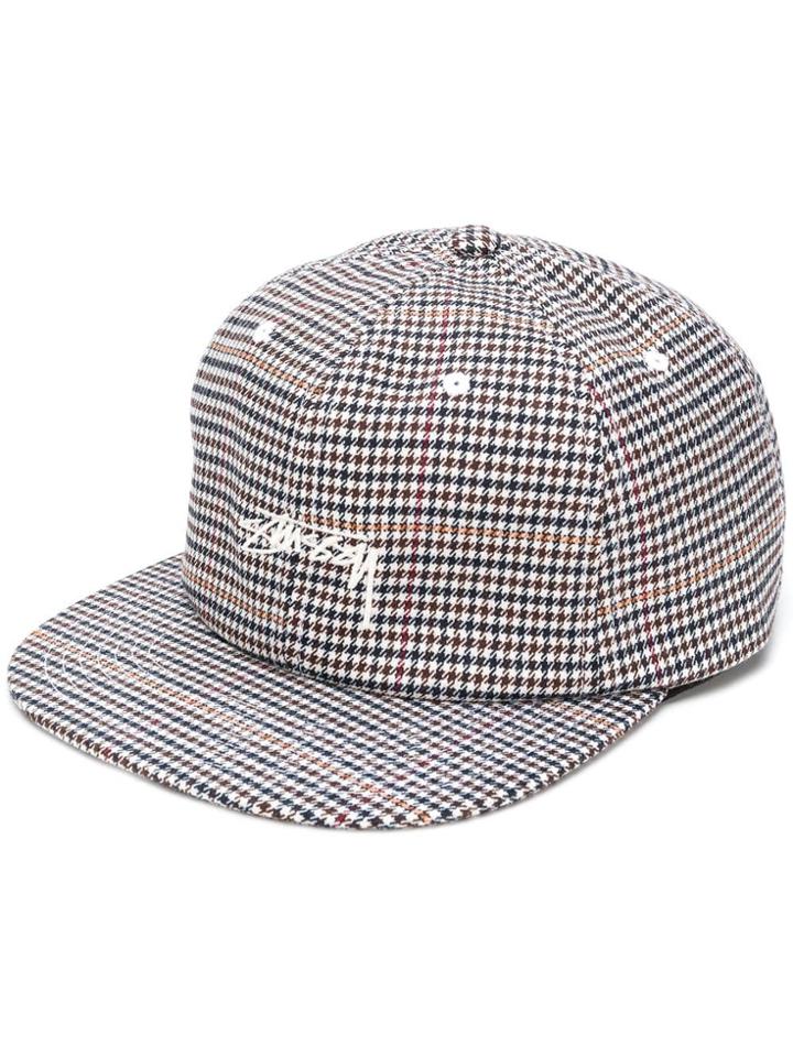 Stussy Checked Cap - White
