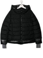 Herno Kids Quilt Hooded Jacket - Black