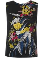 Dvf Diane Von Furstenberg Camden Floral Print Blouse - Black