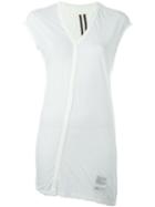 Rick Owens Drkshdw - V-neck T-shirt - Women - Cotton - M, Nude/neutrals, Cotton