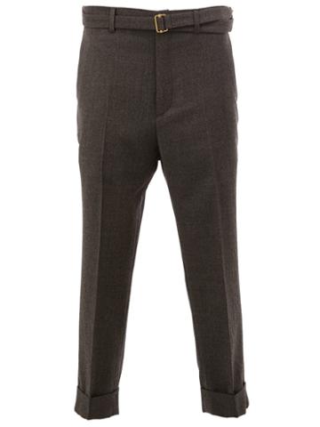 Wooster + Lardini Belted Tapered Trousers