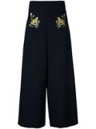 Vivetta Tigers Cropped Pants, Women's, Size: 40, Black, Polyester/spandex/elastane
