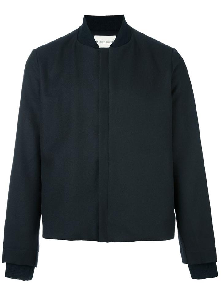 Stephan Schneider - Classic Bomber Jacket - Men - Wool - Vi, Blue, Wool