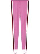 Gucci Jersey Stirrup Leggings With Web - Pink
