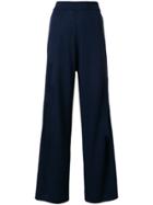 Pringle Of Scotland Knitted Wide Leg Trousers - Blue
