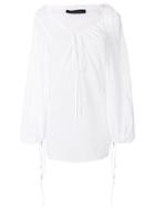 Y / Project Drawstring Neck Blouse - White