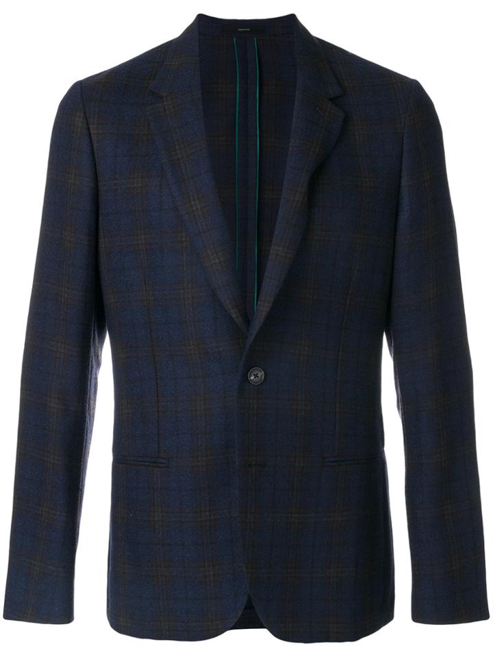 Paul Smith Classic Check Blazer - Blue
