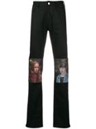 Raf Simons Graphic Print Fitted Jeans - Black
