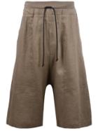 Isabel Benenato Bermuda Shorts, Men's, Size: 46, Brown, Linen/flax