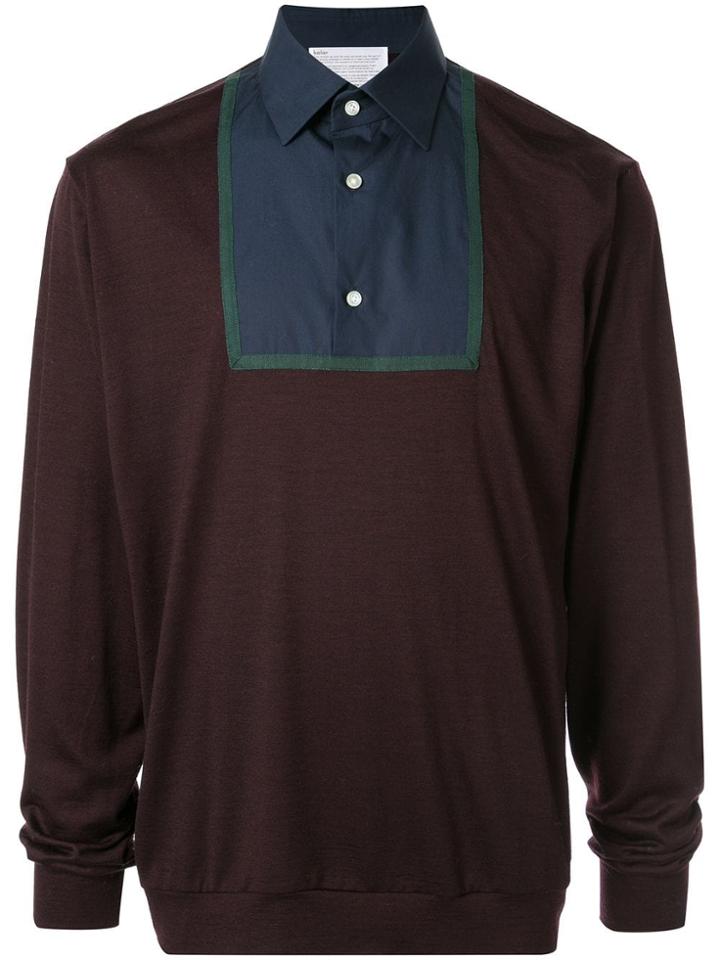 Kolor Denim Collar Jumper - Blue