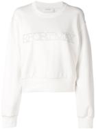 Sportmax Cropped Logo Sweatshirt - White
