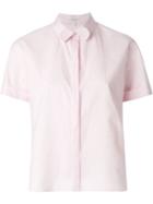 Delpozo Fold-up Collar Cropped Shirt, Women's, Size: 38, Pink/purple, Cotton