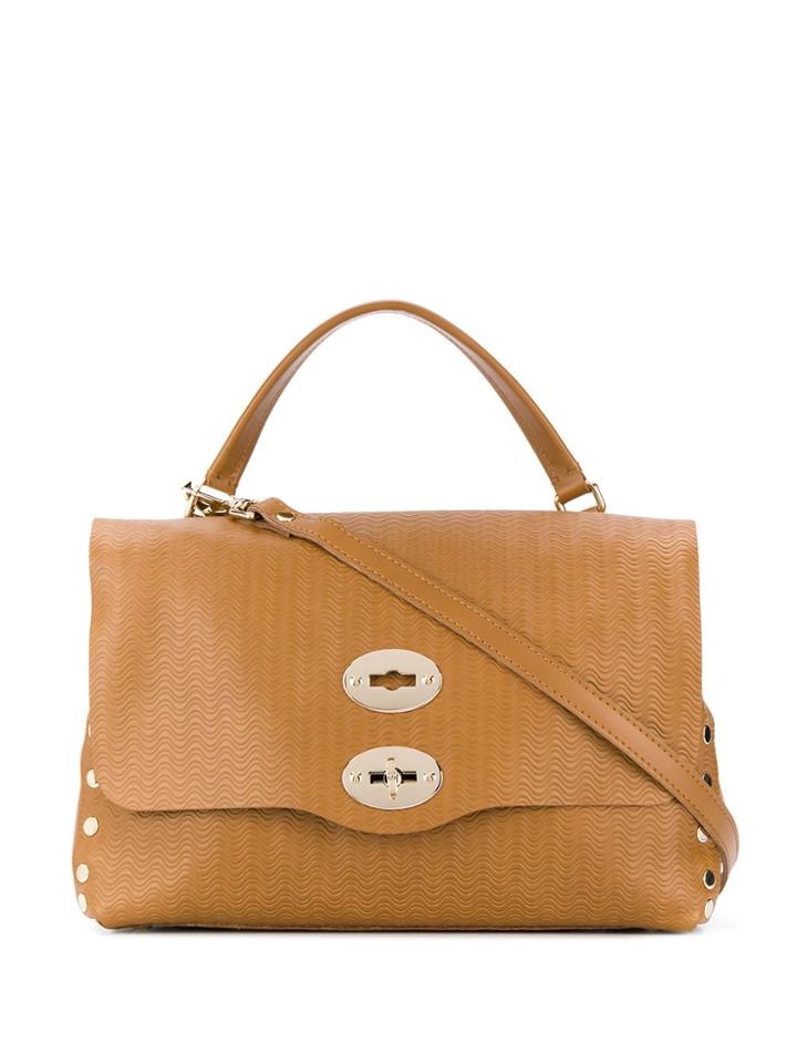 Zanellato Embossed Tote Bag - Brown