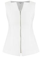 Gloria Coelho Sleeveless Blouse, Women's, Size: 36, White, Acetate/polyester