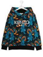 Kenzo Kids Printed Logo Hoodie - Black