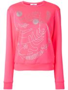 Area Printed Sweatshirt - Pink & Purple