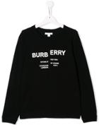 Burberry Kids Logo Print Jumper - Black
