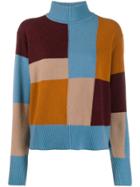 Equipment Colour Blocked Knitted Jumper - Blue