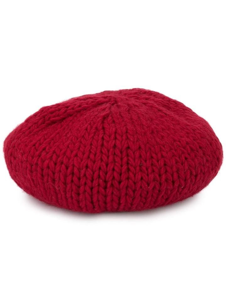 Undercover Knitted Beret Hat - Red