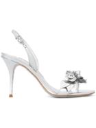 Sophia Webster Lilico Sling-back Sandals, Women's, Size: 37.5, Grey, Leather