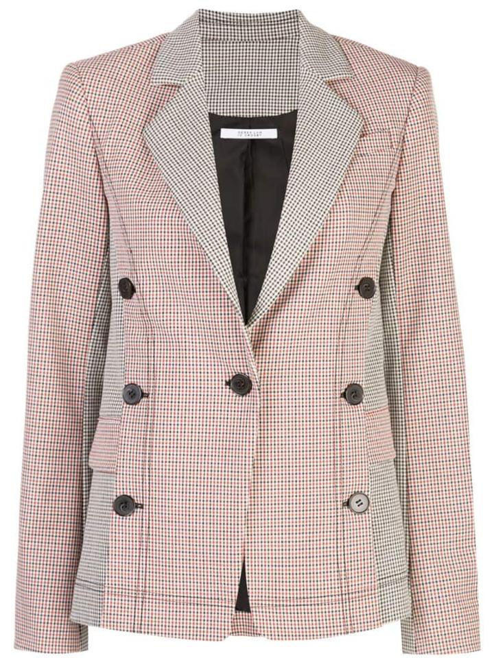 Derek Lam 10 Crosby Checked Button-embellished Blazer - Orange