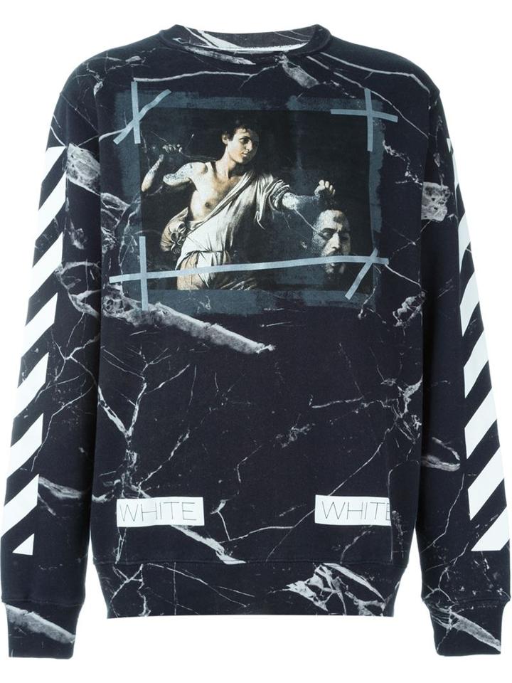 Off-white Marble Print Sweatshirt
