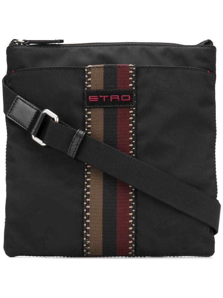 Etro Striped Messenger Bag - Black