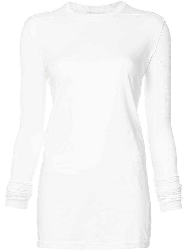 Rick Owens Drkshdw - Crew Neck Top - Women - Cotton - S, Red, Cotton