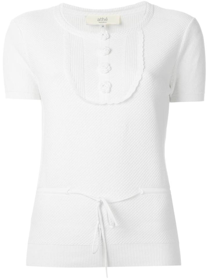 Vanessa Bruno Athé Ruffled Bib Knit Top