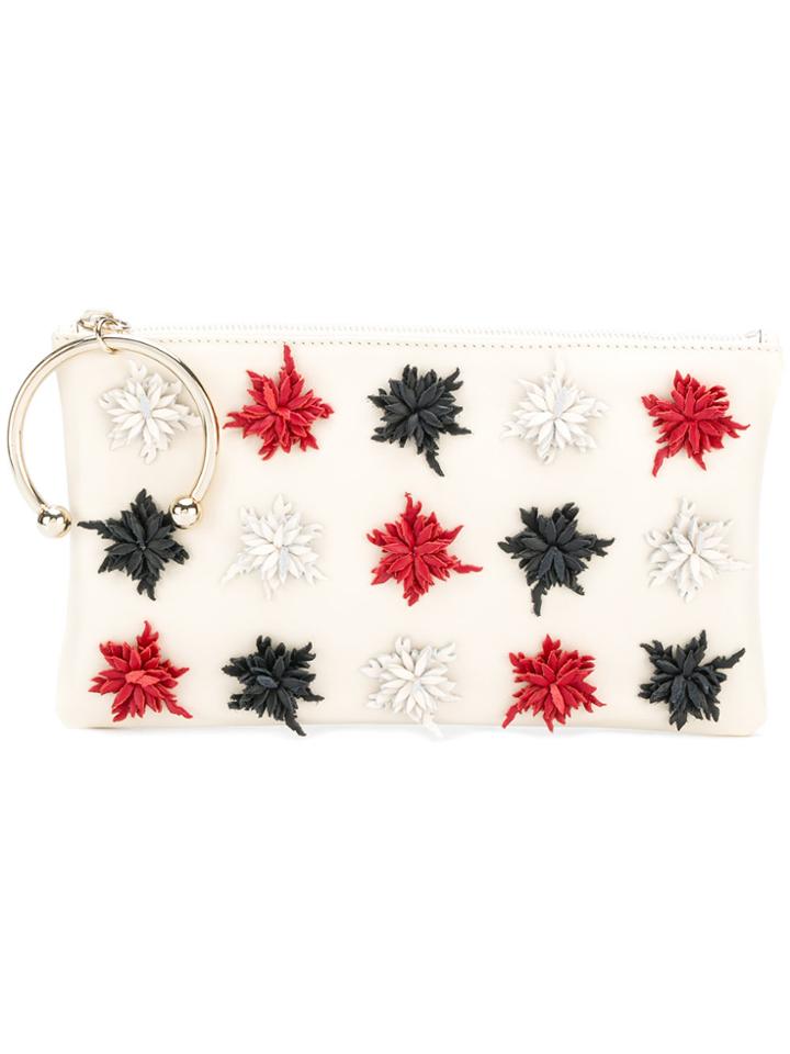 Red Valentino 3d Appliqué Clutch - Nude & Neutrals