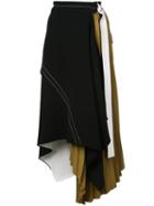 Proenza Schouler Asymmetrical Layered Belted Skirt - Black