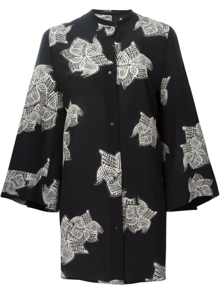 Agnona Three-quarter Sleeve Floral Tunic