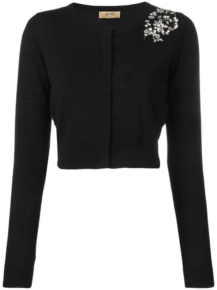 Liu Jo Embellished Knit Sweater - Black