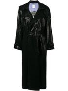 Each X Other Sequin Trench Coat - Black