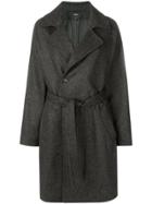 A.p.c. Belted Sigle Breasted Coat - Grey