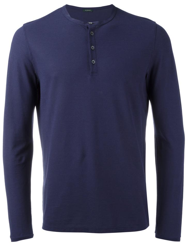 Zanone - Jersey Top - Men - Cotton - 48, Blue, Cotton