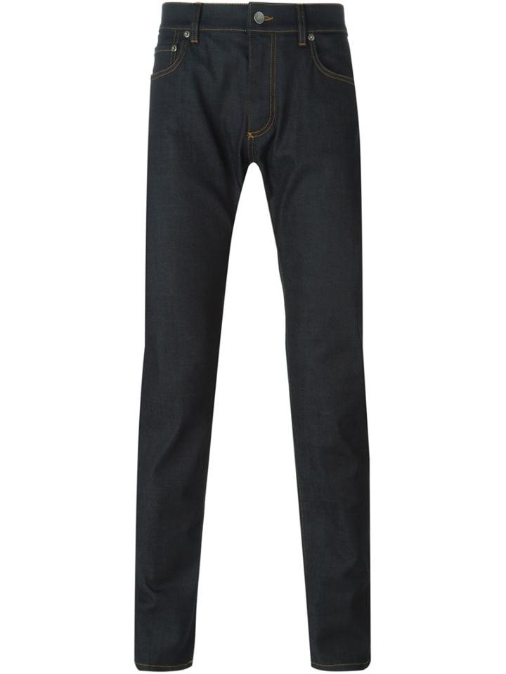 Dolce & Gabbana Slim Fit Jeans, Men's, Size: 54, Blue, Cotton/spandex/elastane